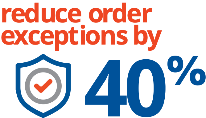 Reduce order exceptions by 40%
